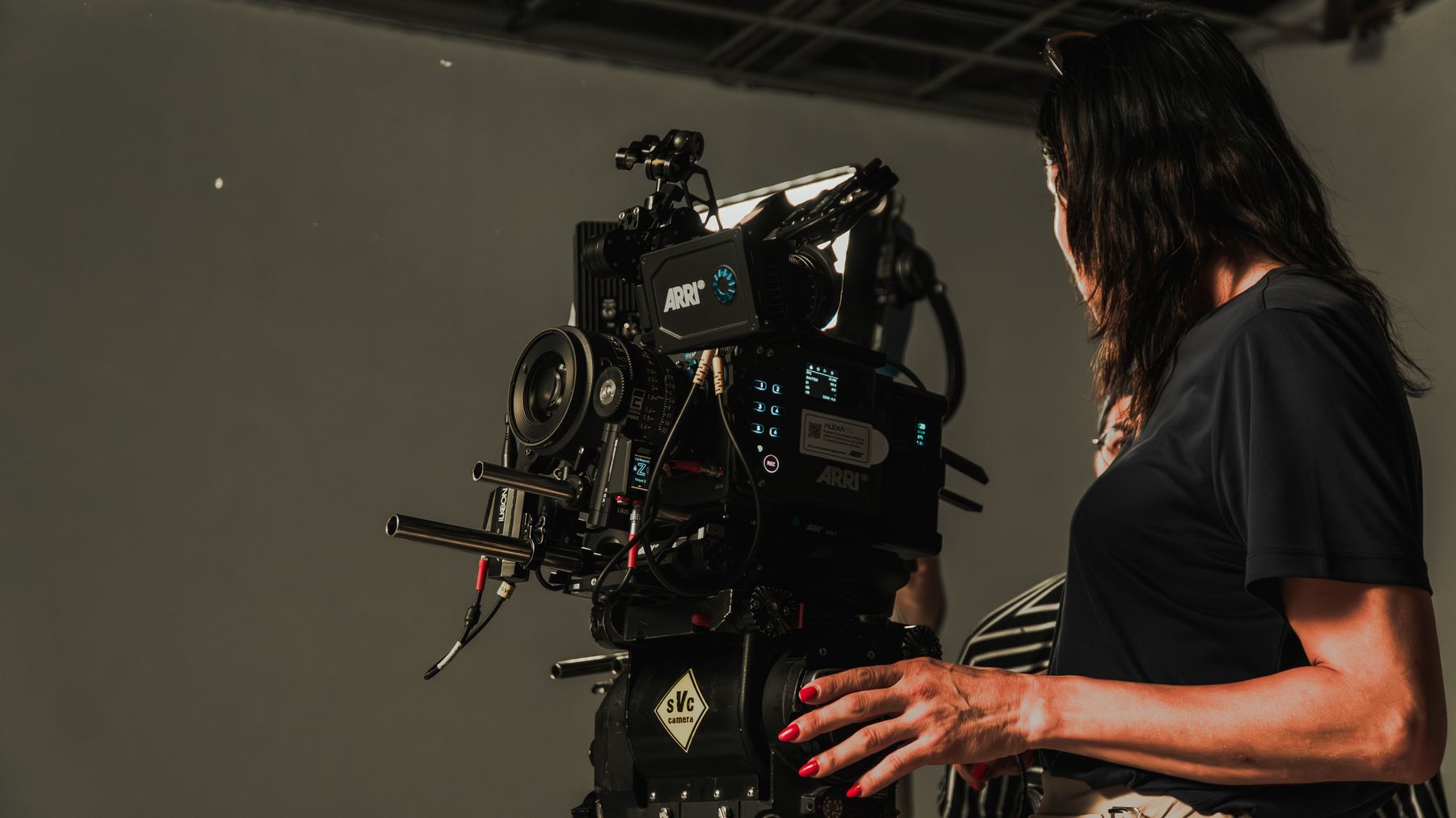 Professional camera rig inside a production environment